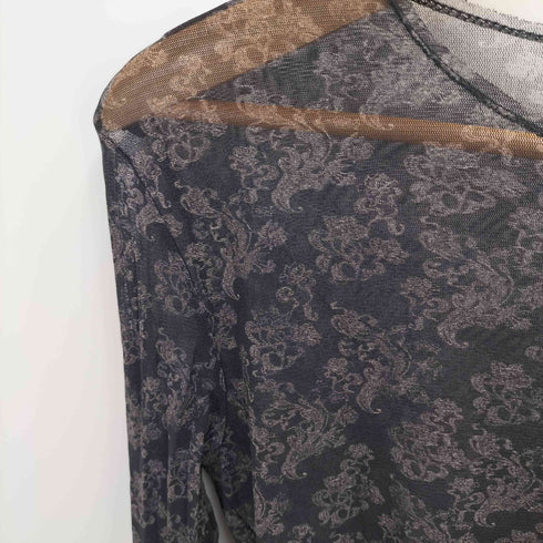 イッセイミヤケ ISSEY MIYAKE 13SS シアー ジャガード セカンドスキン トップ レディース JPN:2
