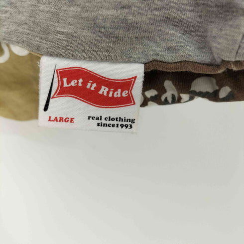 レットイットライド Let it Ride 90S 迷彩柄 日本製 リバーシブル ショートスリーブクルーネックTシャツ メンズ LARGE