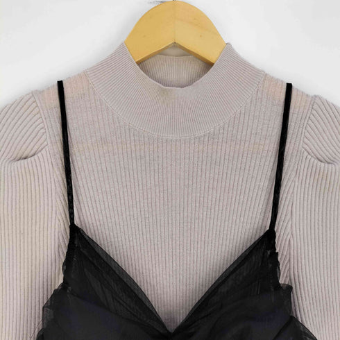 スナイデル snidel チュールキャミ×ニットワンピース レディース ONE SIZE