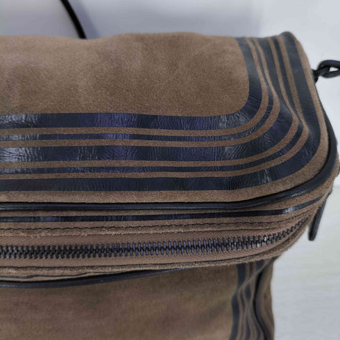 ボッテガヴェネタ BOTTEGA VENETA イタリア製 ラインデザイン スエード ミニ ショルダーバック レディース