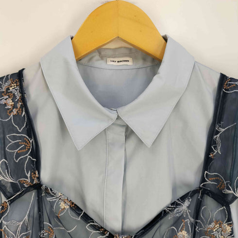 リリーブラウン Lily Brown シャツコンビワンピース レディース ONE SIZE