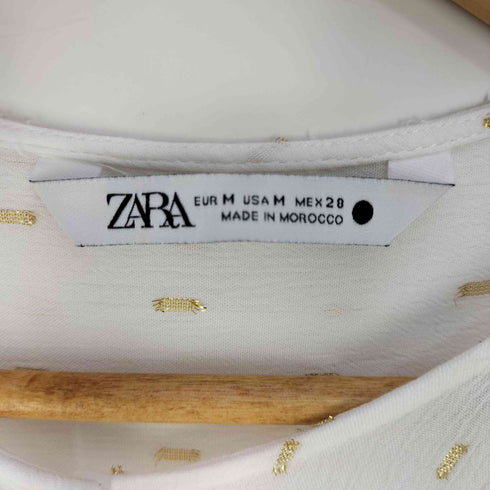ザラ ZARA ゴールドディテール シャツブラウス レディース import:M