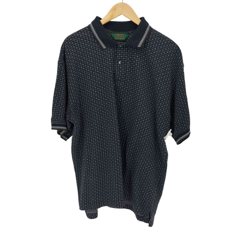 NWT コットン総柄S/Sポロシャツ メンズ JPN:L
