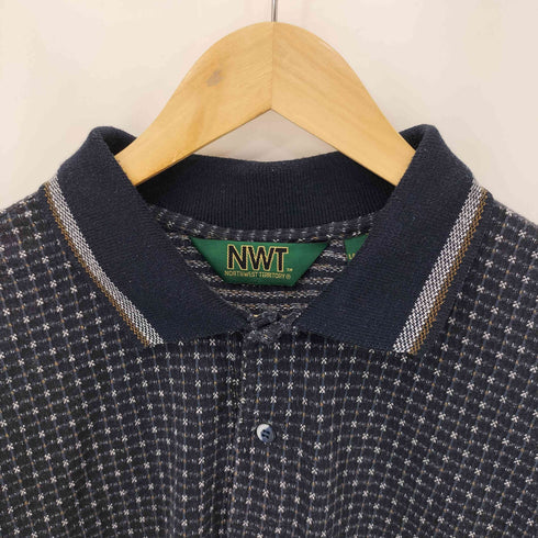 NWT コットン総柄S/Sポロシャツ メンズ JPN:L