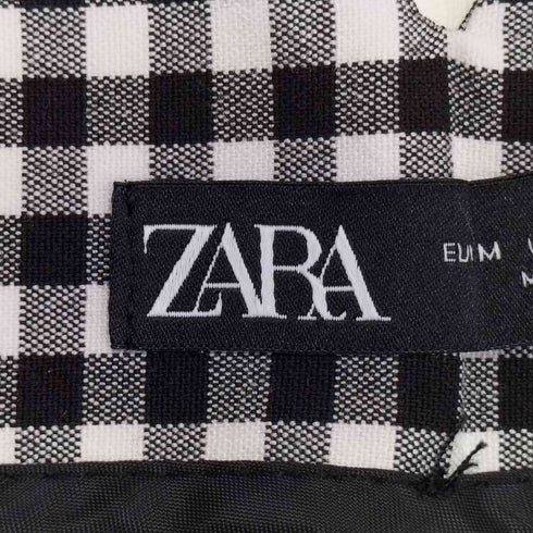 ザラ ZARA ギンガムチェック ハイウエストパンツ レディース M