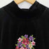 フェイラー FEILER ベロア ベルベット ハイネック カットソー 花刺繍 レディース 3L