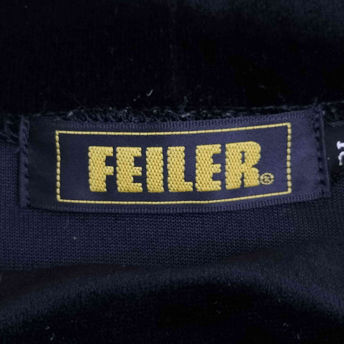 フェイラー FEILER ベロア ベルベット ハイネック カットソー 花刺繍 レディース 3L