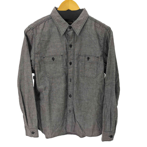 ザフラットヘッド the flat head シャンブレーワークシャツ メンズ US:36