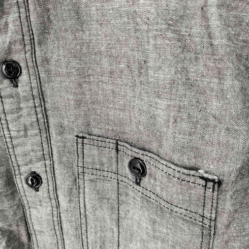 ザフラットヘッド the flat head シャンブレーワークシャツ メンズ US:36
