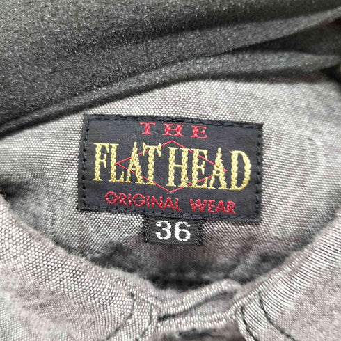 ザフラットヘッド the flat head シャンブレーワークシャツ メンズ US:36