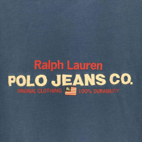ポロジーンズカンパニーラルフローレン POLO JEANS COMPANY RALPH LAUREN ロゴ 刺繍 リンガー Tシャツ メンズ import:M