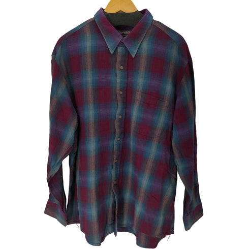 L/S シャドーチェックネルシャツ メンズ import:XXL