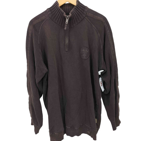 CAMEL ACTIVE ロゴ ワッペン ハイネック ニット 切替 ハーフジップ スウェット メンズ import:XXL