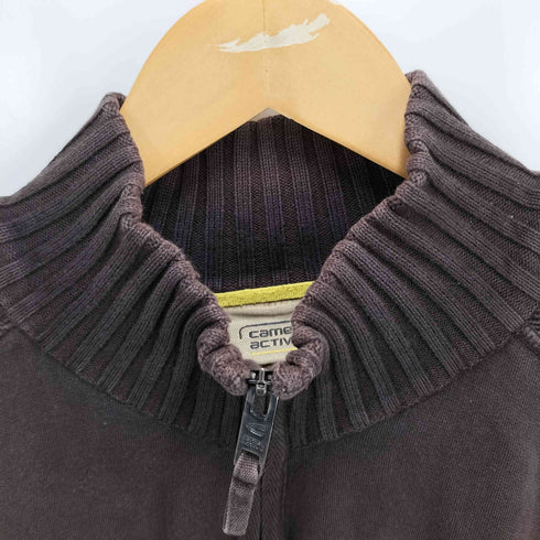 CAMEL ACTIVE ロゴ ワッペン ハイネック ニット 切替 ハーフジップ スウェット メンズ import:XXL