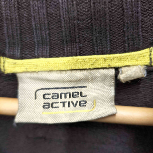 CAMEL ACTIVE ロゴ ワッペン ハイネック ニット 切替 ハーフジップ スウェット メンズ import:XXL