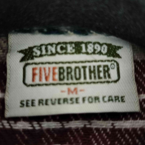ファイブブラザー FIVE BROTHER 90s MADE IN USA L/Sチェックネルシャツ メンズ import:M