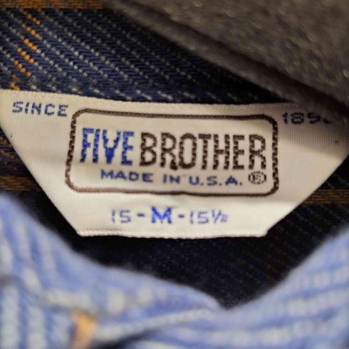 ファイブブラザー FIVE BROTHER MADE IN USA 三角タグ L/Sフランネルシャツ メンズ import:M