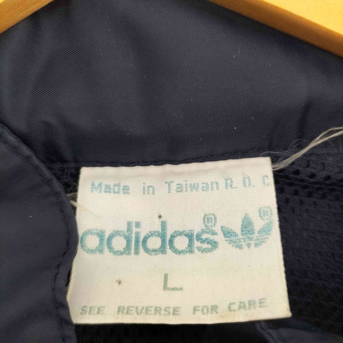 アディダス adidas 70-80s 台湾製 スリーストライプ マルチカラー アノラックパーカー メンズ import:L