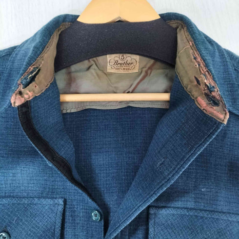 ファイブブラザー FIVE BROTHER 50s ウールCPOシャツ エルボーパッチ メンズ