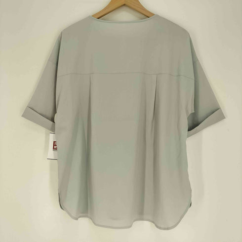 コムサイズム COMME CA ISM 24SS ストレッチ ポリエステル ブロード ドルマンスリーブ シャツ レディース FREE