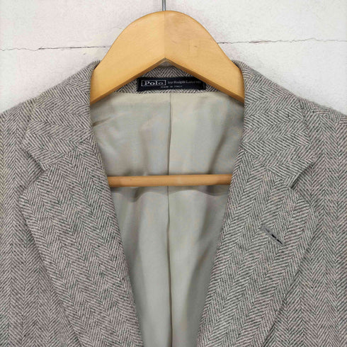 ポロバイラルフローレン Polo by RALPH LAUREN MADE IN ITALY CAMEL100 へリンボーンテーラードジャケット メンズ 42
