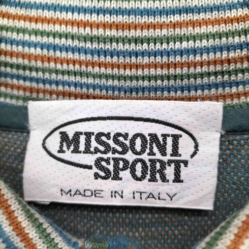 ミッソーニスポーツ MISSONI SPORTS MADE IN ITALY 総柄ポロニット メンズ JPN:L