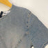 ザラ ZARA バックジップ スリット つぎはぎ デニム ワンピース レディース import:M