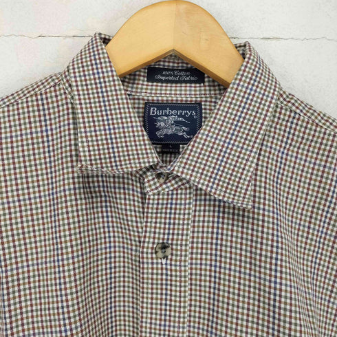 バーバリーズ BURBERRYS MADE IN USA コットンチェックL/Sシャツ メンズ JPN:L
