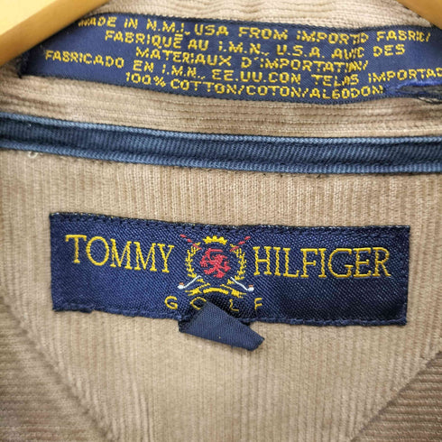 トミーヒルフィガーゴルフ TOMMY HILFIGER GOLF MADE IN USA コーデュロイL/Sシャツ メンズ JPN:L