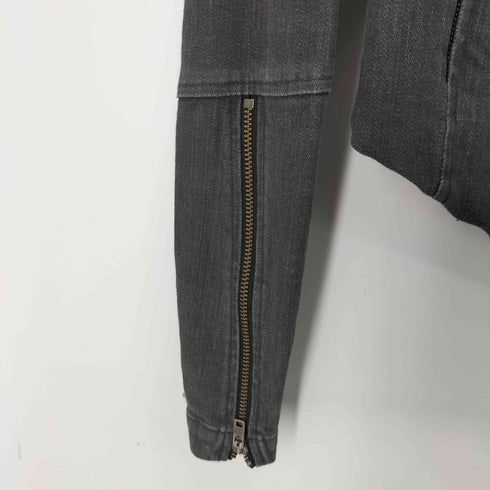 ヘルムートラング HELMUT LANG USA製 デニムライダースジャケット レディース P