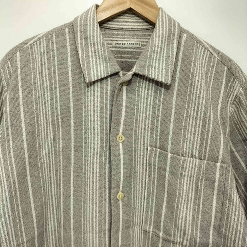 ユナイテッドアローズ UNITED ARROWS スクリーン メッシュ ストライプ シャツ メンズ M