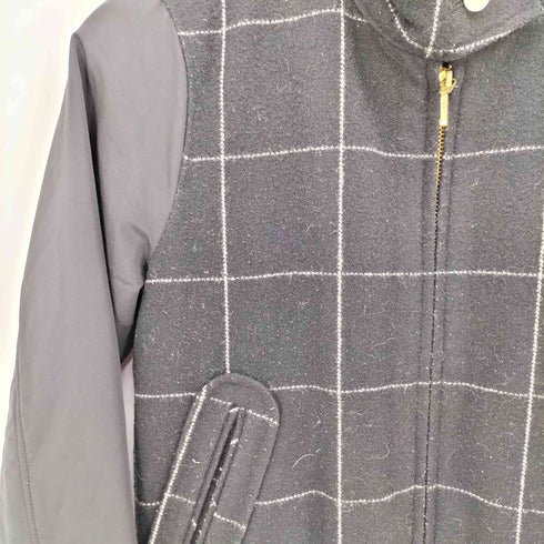 フレッドペリー FRED PERRY 素材切替 中綿 スウィングトップ ダブルジップ ハリントン ジャケット レディース import:S