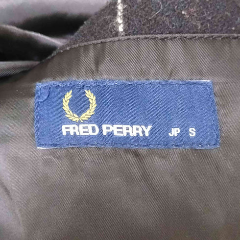 フレッドペリー FRED PERRY 素材切替 中綿 スウィングトップ ダブルジップ ハリントン ジャケット レディース import:S