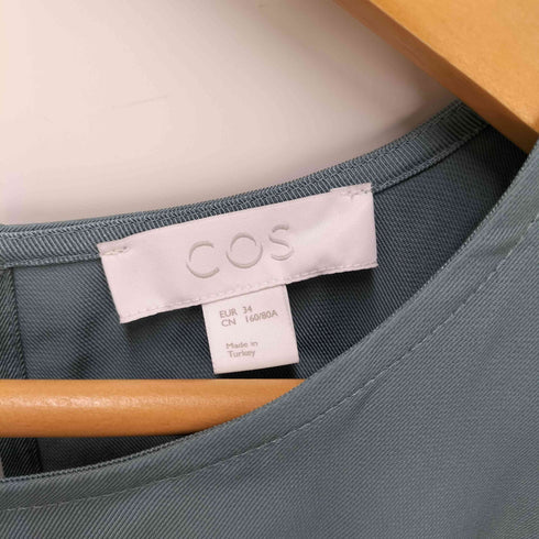 コス COS クルーネック 5分袖 レーヨンワンピース レディース JPN:34