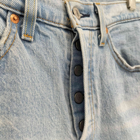リーバイス Levis 501(R) CROP DIBS W/ TAPE サイド ロゴ ライン デニム パンツ レディース W:26 L:28