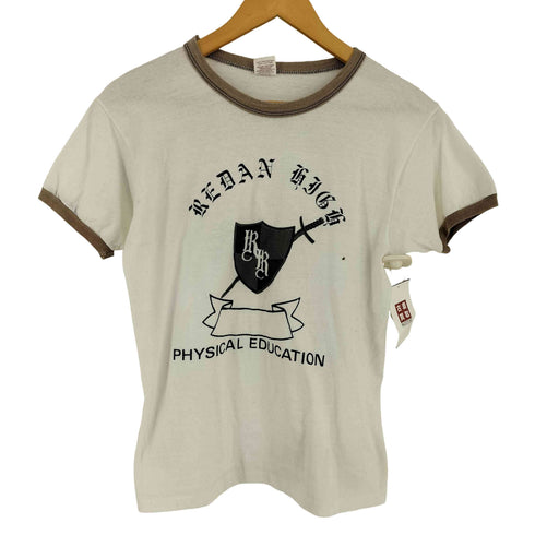 ラッセルアスレチック RUSSELL ATHLETIC USA製 金タグ リンガーTシャツ レディース BOYS XL