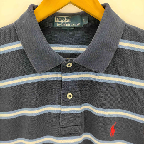 ポロバイラルフローレン Polo by RALPH LAUREN ボーダーポロシャツ メンズ import:L
