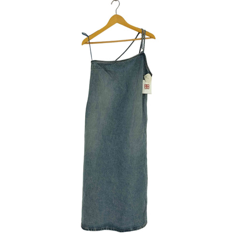 ザラ ZARA アシンメトリー デニムミディワンピース レディース import:M