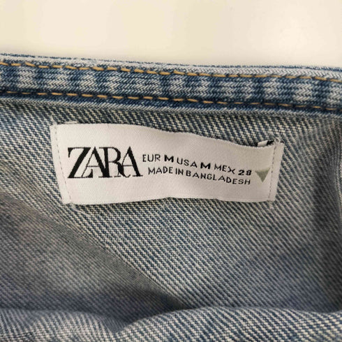 ザラ ZARA アシンメトリー デニムミディワンピース レディース import:M