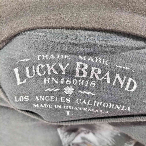 ラッキーブランド LUCKY BRAND スカルプリント S/Sカットソー シングルステッチ メンズ import:L