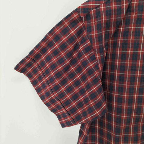 ヴィヴィアンウエストウッドマン Vivienne Westwood MAN 襟切替 オーブ刺繍 S/S チェックシャツ メンズ JPN:46