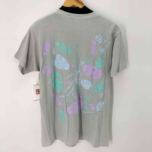 ヘルスニット Healthknit 80s USA製 スカルプリントTシャツ シングルステッチ メンズ import:XL