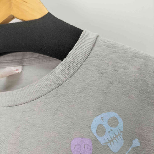 ヘルスニット Healthknit 80s USA製 スカルプリントTシャツ シングルステッチ メンズ import:XL