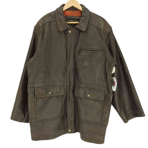 D'HOMME A HOMME 韓国製 シープレザー 裏地 キルティング ジャケット ハーフ コート メンズ import:L
