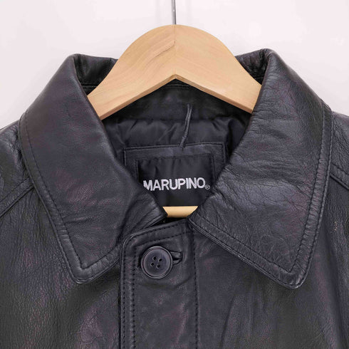 MARUPINO シープレザー フラップ ポケット ジャケット ハーフ コート メンズ JPN:L