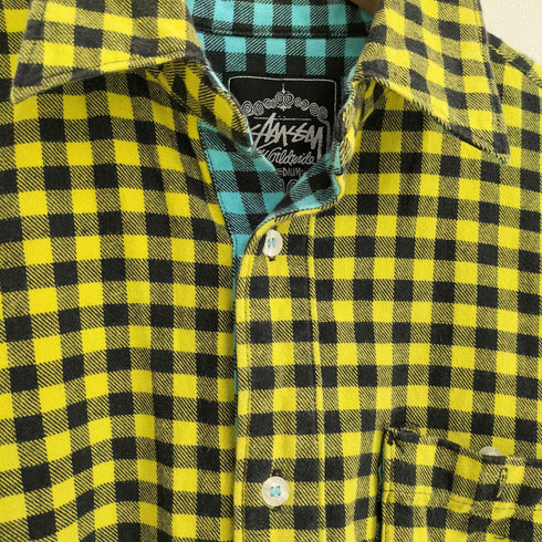 ステューシー Stussy 00S チェック 半袖 ネルシャツ メンズ import:M