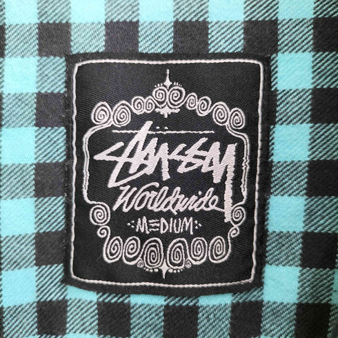 ステューシー Stussy 00S チェック 半袖 ネルシャツ メンズ import:M