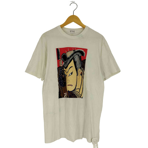 和柄 歌舞伎 プリント クルーネックTシャツ メンズ 3L