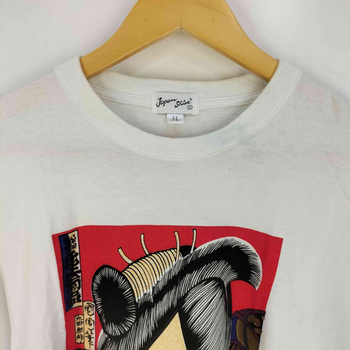 和柄 歌舞伎 プリント クルーネックTシャツ メンズ 3L