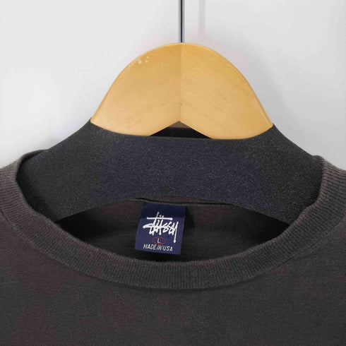 ステューシー Stussy 90s 紺タグ USA製 ロゴプリントTシャツ メンズ import:L